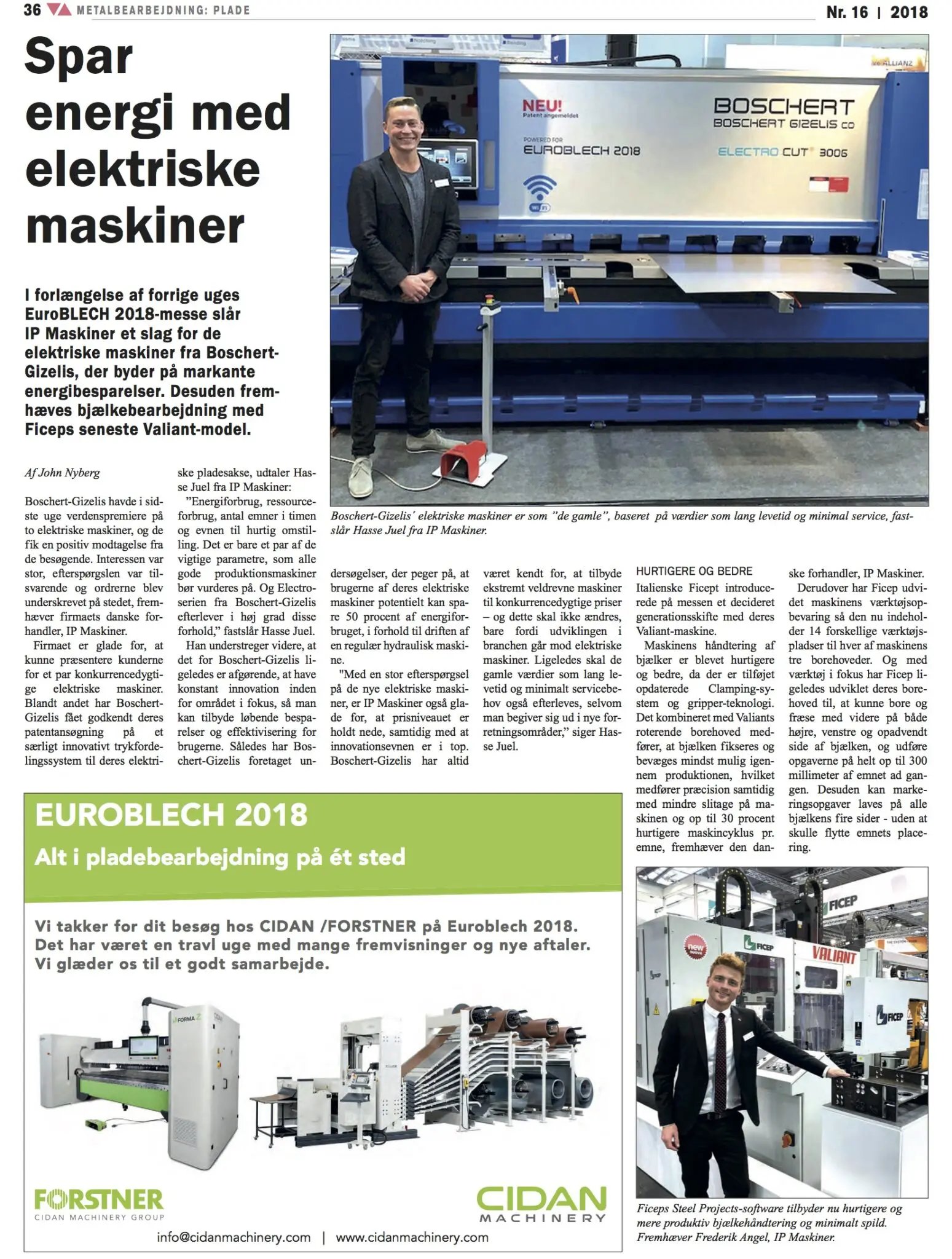 Teknovation avisuddrag hos ip maskiner